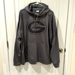 Green Bay Packers XL gray hoodie, 100% polyester